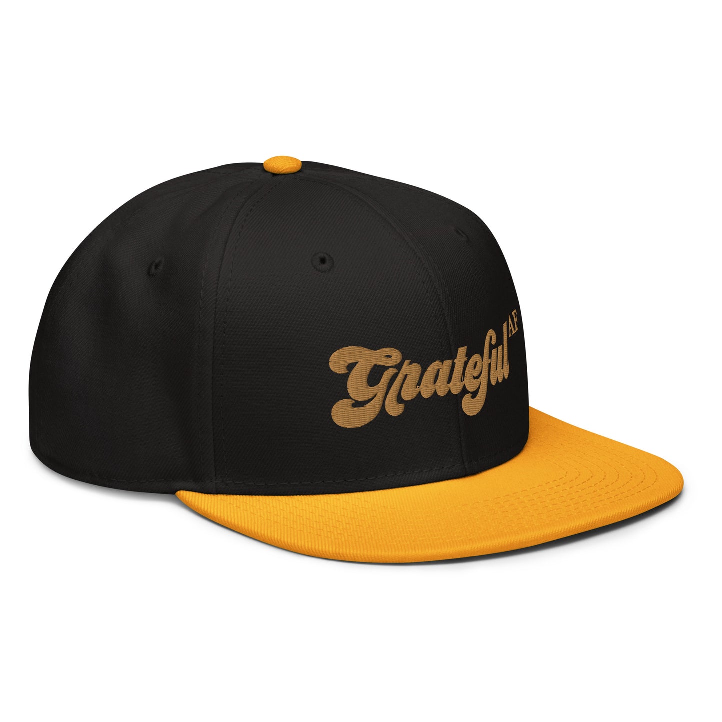 Grateful AF - Snapback Hat (Black/Yellow)