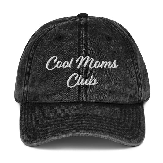 Cool Moms Club - Vintage Baseball Hat (Black)