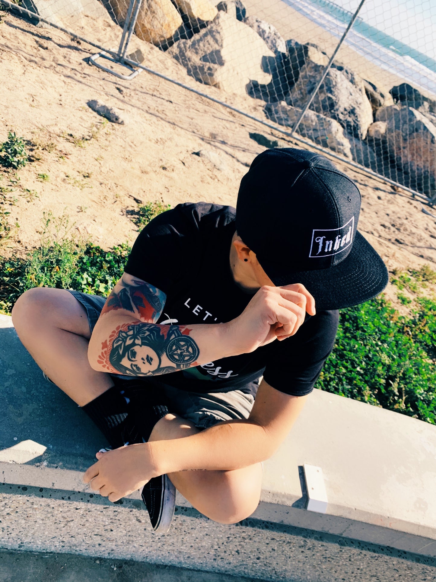 Inked Snapback Hat